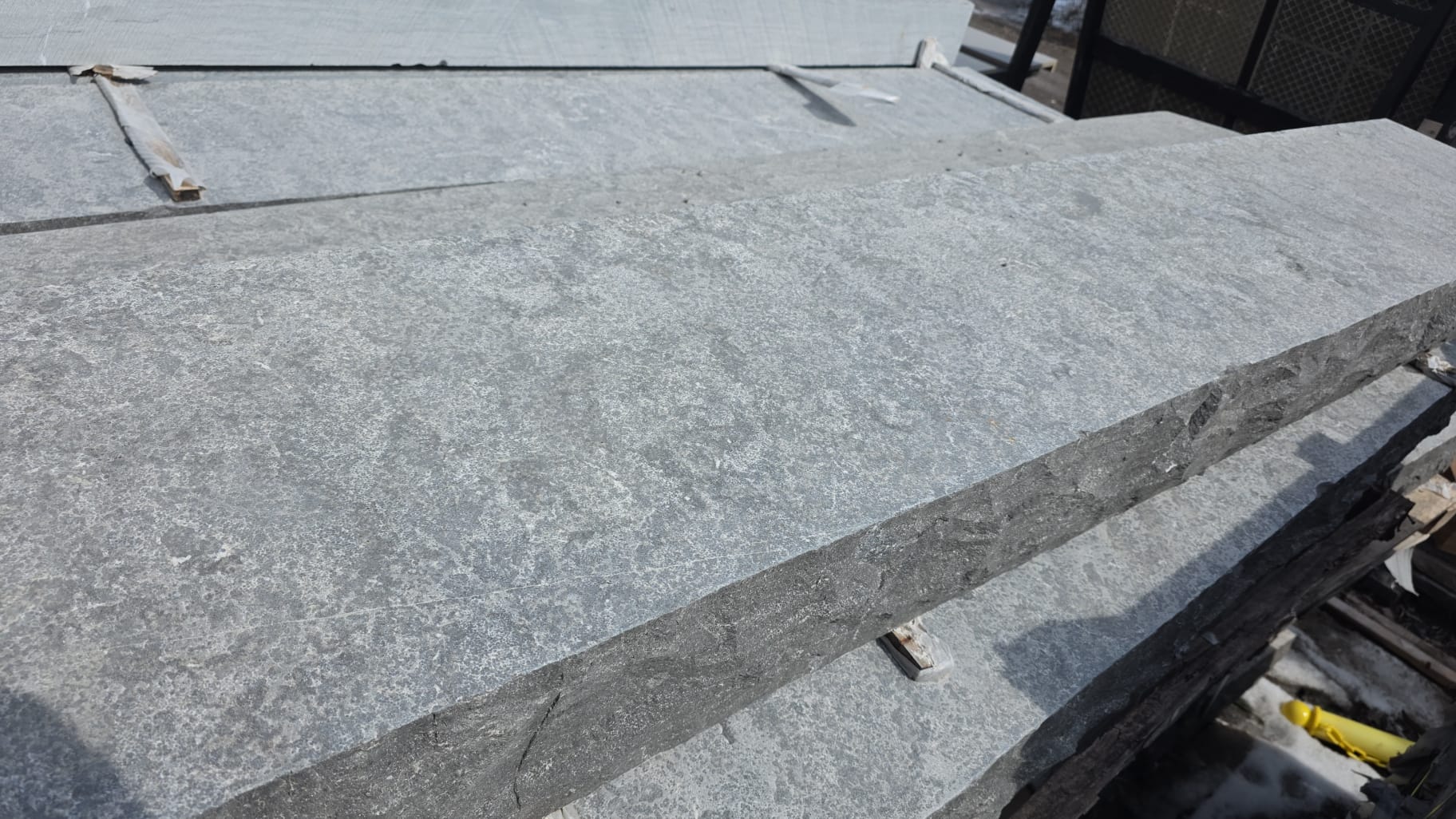 Silver grey matching step filler stone